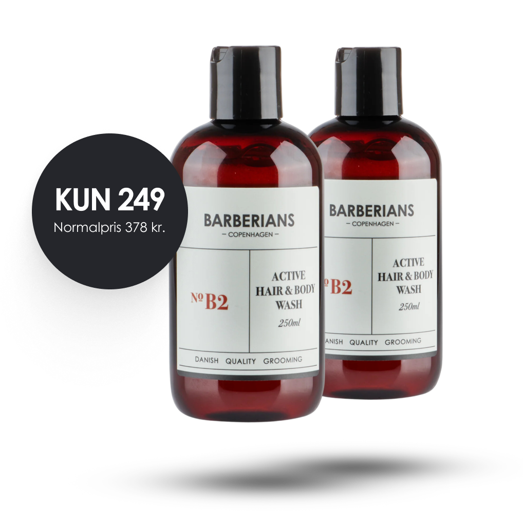 2x Active Hair & Body Wash - Barberians Copenhagen